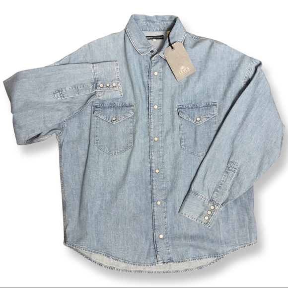 Levi’s Made & Crafted Denim Shirt Pearl Snap - Picture 14 of 14